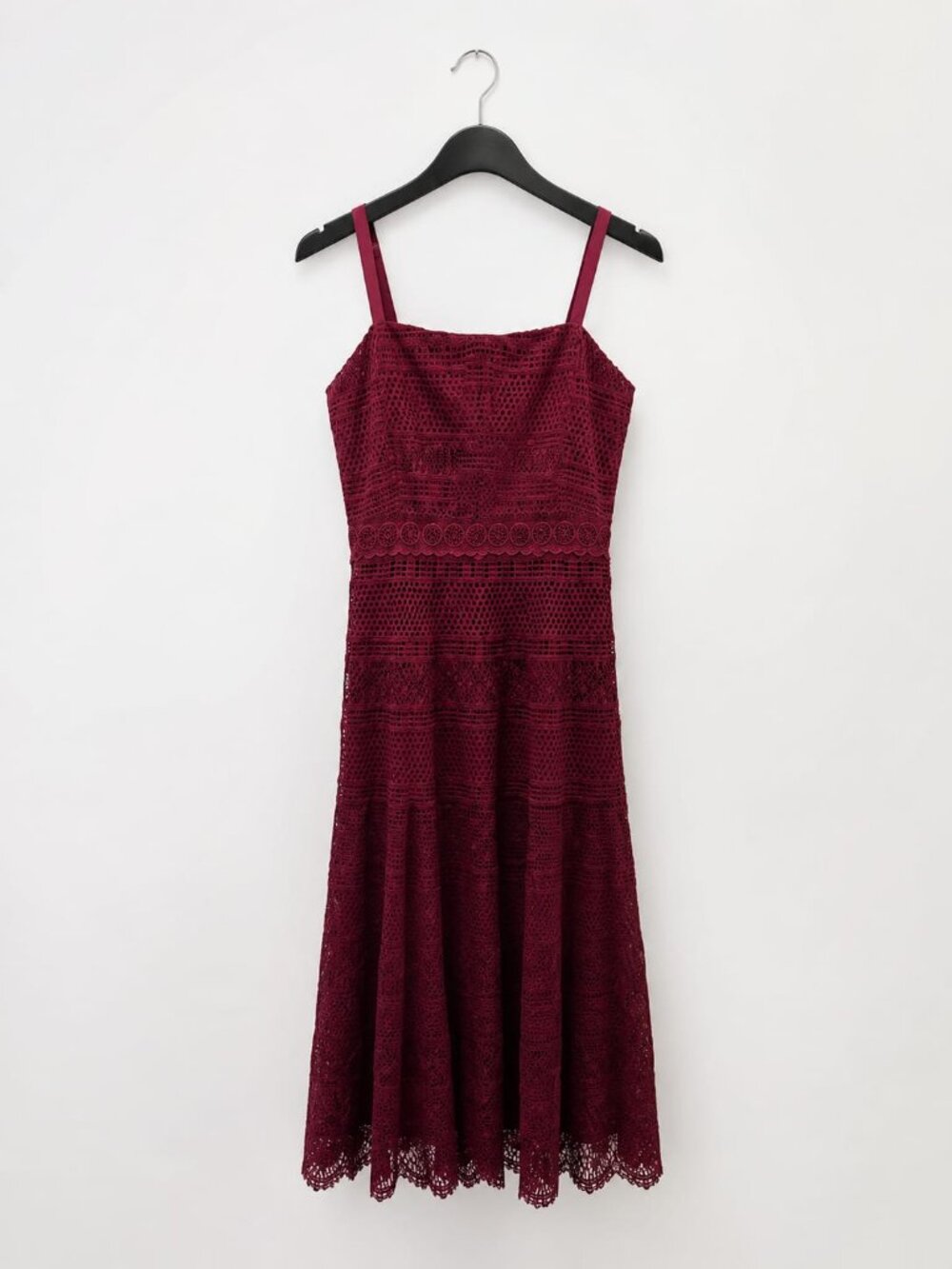 Sandro Paris Burgundy Lace Dress, Size 36